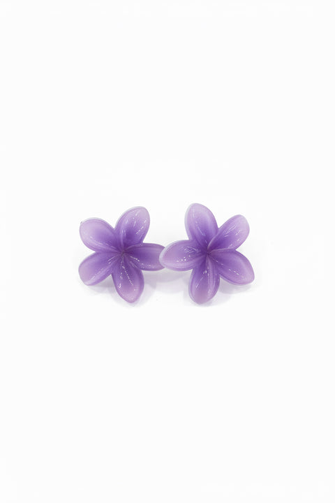 Orecchino fiore colore viola