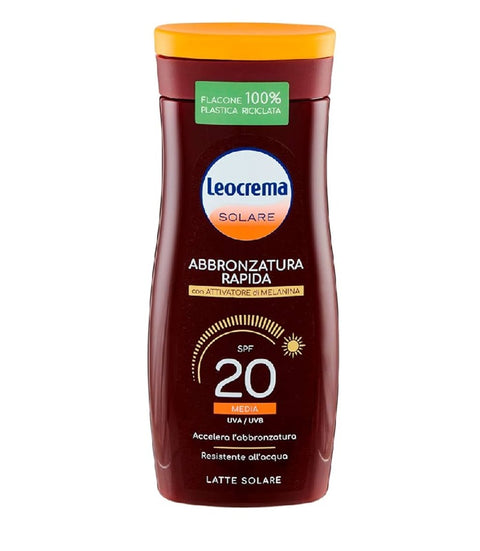 LEOCREMA LATTE SOLARE SPF20 CON ATTIVATORE DI MELANINA 200ML