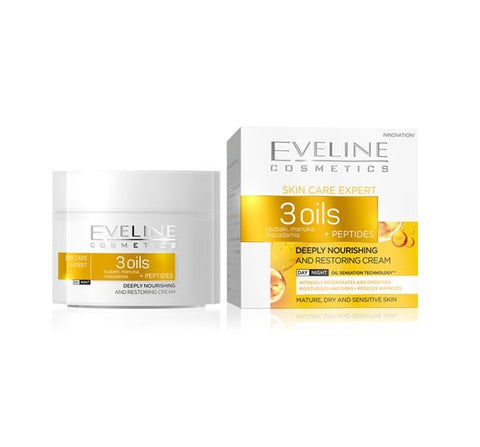 Eveline Cosmetic Crema 3 OILS + Peptides 50ml