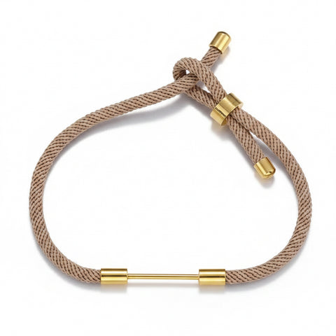 Bracciale in corda colore fango