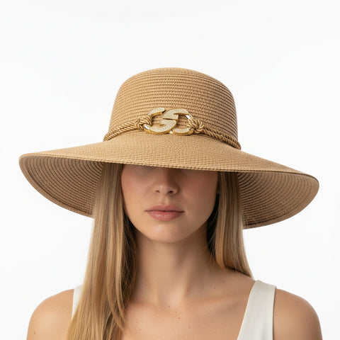 Cappello canapa con corda gioiello