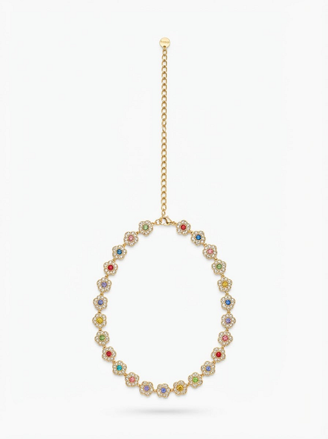 COLLANA GIROCOLLO FIORE MULTICOLOR
