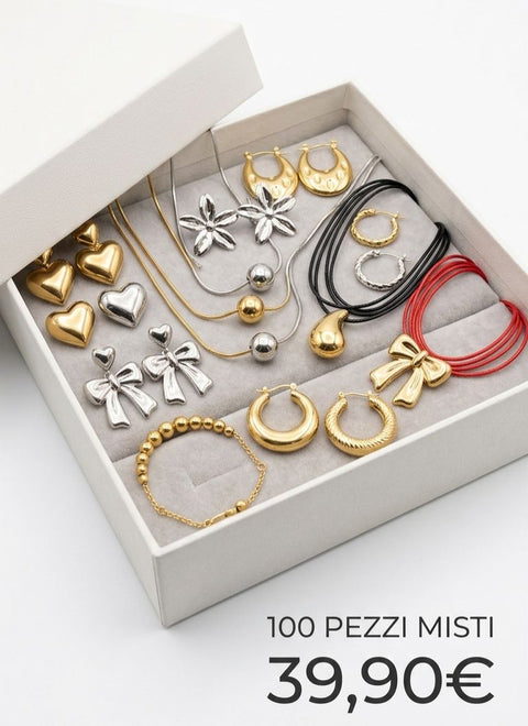 BOX BIJOUX 100 PEZZI RIVENDITA