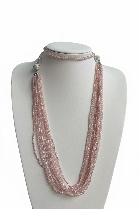 Collana Modello Calamita multiuso Strass (rosa)