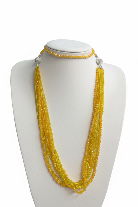 Collana Modello Calamita multiuso Strass (gialla)