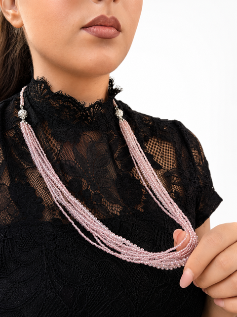 Collana Modello Calamita multiuso Strass (rosa)