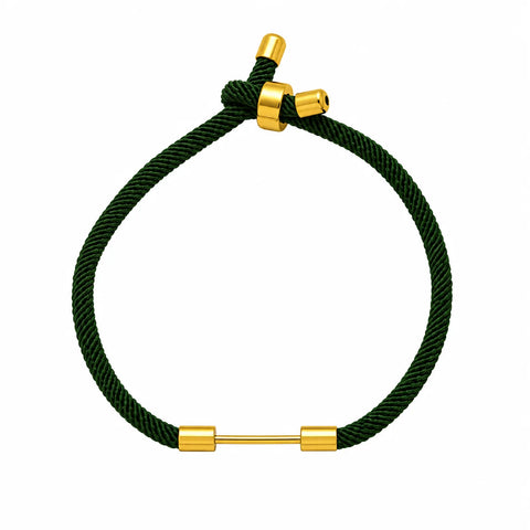 Bracciale in corda verde