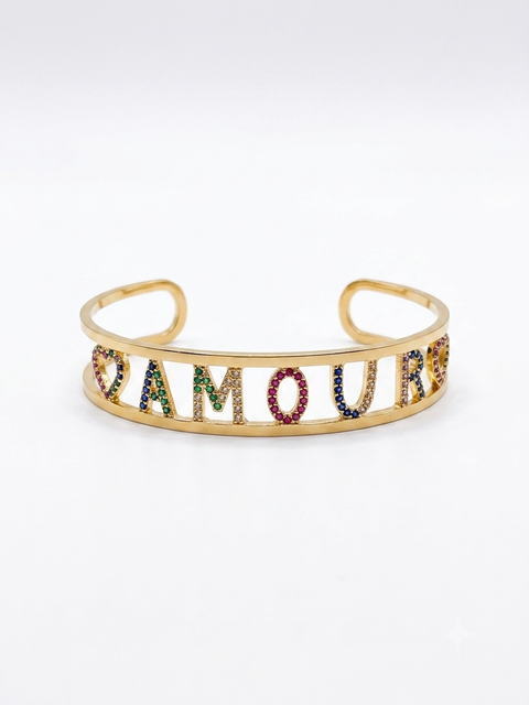 Bracciale amour in acciaio gold