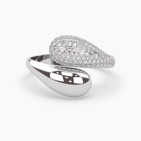 Anello intreccio silver in acciaio