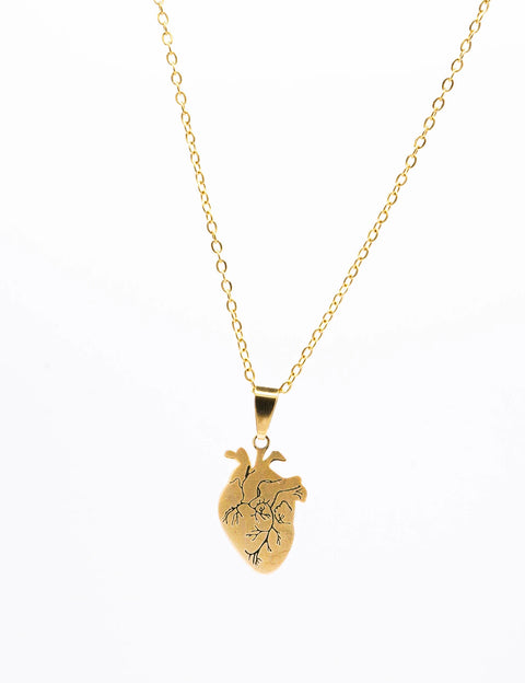 Collana HEART gold in acciaio
