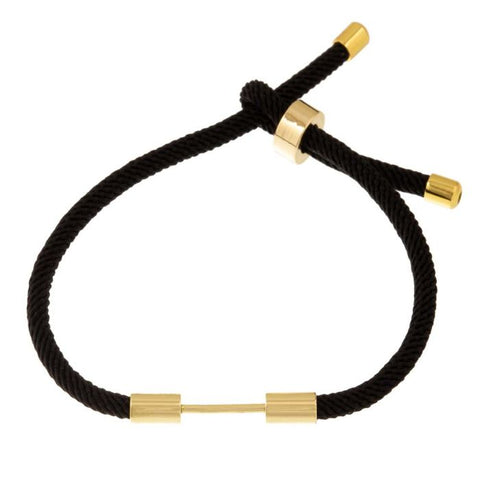 Bracciale in corda colore nero