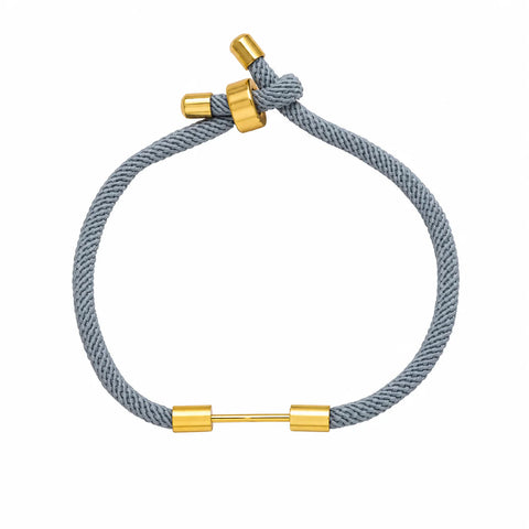 Bracciale in corda colore grigio