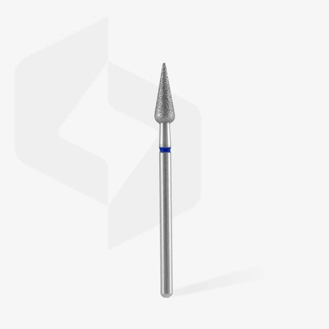 PUNTA FRESA DIAMANTATA PERA ACUTA BLU DIAMETRO 4 mm