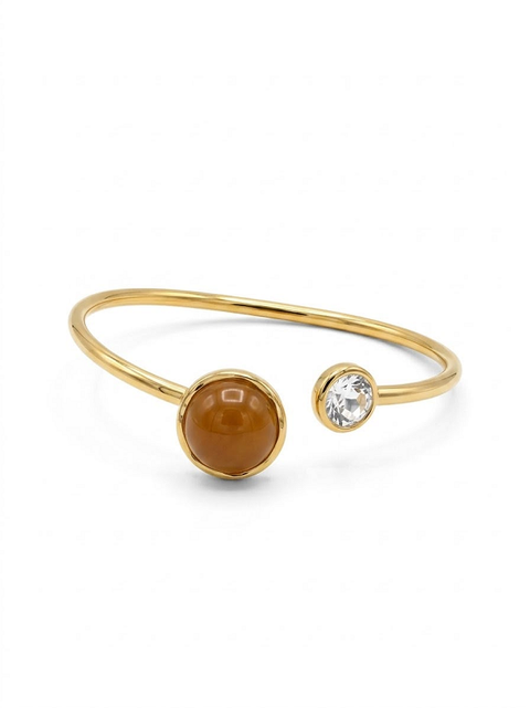 BRACCIALE RIGIDO CON PIETRA E PUNTO LUCE
