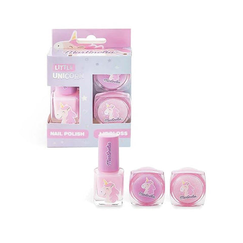 MARTINELIA LITTLE UNCORN KIT NAILS+LIP GLOSS 3 PCS