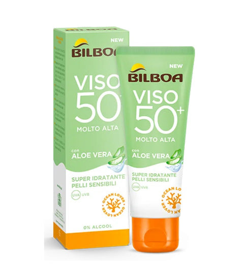 BILBOA CREMA VISO SPF50+ 50ML CON ALOE VERA