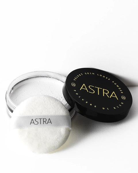 ASTRA VELVET SKIN LOOSE POWDER RICE - Polvere di Riso Trasparente Base Trucco