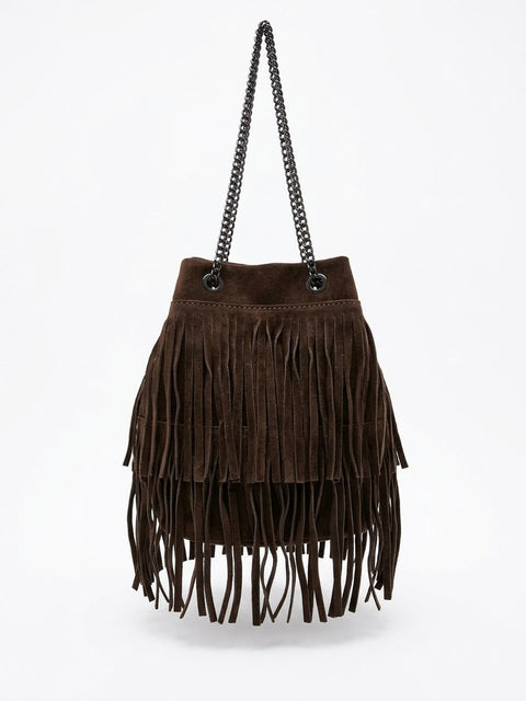 BORSA BASKET CON FRANGE