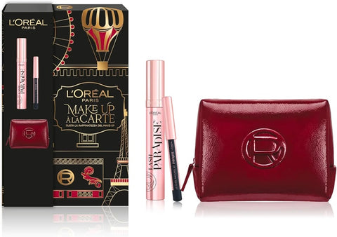 L'Oréal Paris Cofanetto Regalo con Pochette + Lash Paradise Mascara Nero + Mini-Matita Occhi Nera