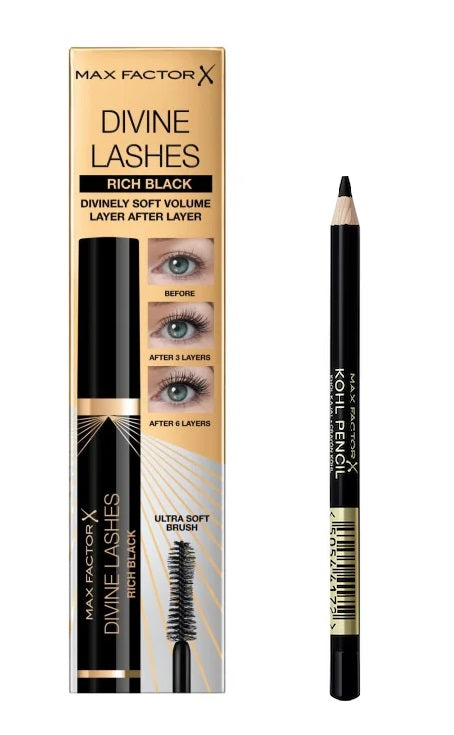 MAX FACTOR DIVINE LASHES ULTRA-SOFT+ MATITA NERA IN OMAGGIO