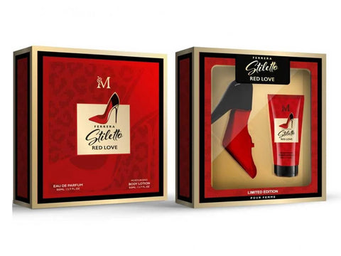 MONTAGE STILETTO RED LOVE POUR FEMME 2PCS