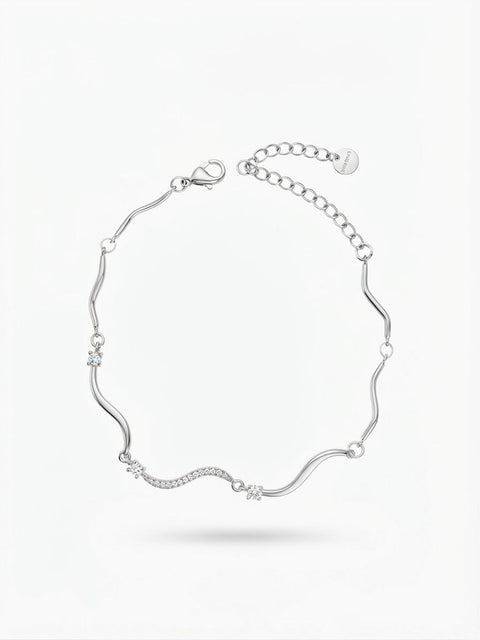 BRACCIALE ONDE SILVER CON PUNTO LUCE