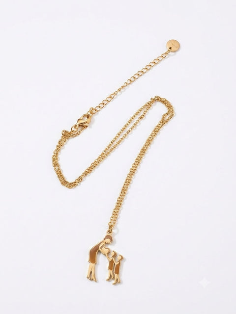 COLLANA MADRE CON DUE BAMBINI GOLD
