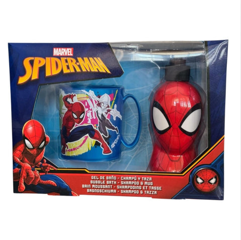 MARVEL SPIDERMAN SET BAGNOSCHIUMA -SHAMPOO 300ml-TAZZA