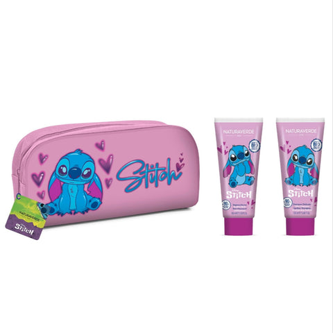 NATURA VERDE DISNEY STITCH SET POCHETTE+BAGNOSCHIUMA 100ml+SHAMPOO DELICATO 100ml