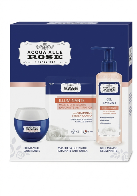 ACQUA ALLE ROSE SET VITAMINA C CREMA 50ml+GEL VISO 200ml+ MASCHERA