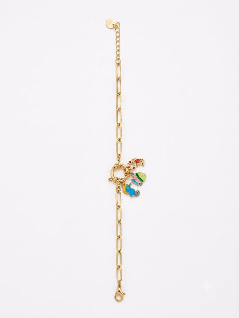 Bracciale catena con charms ( granchio ) gold