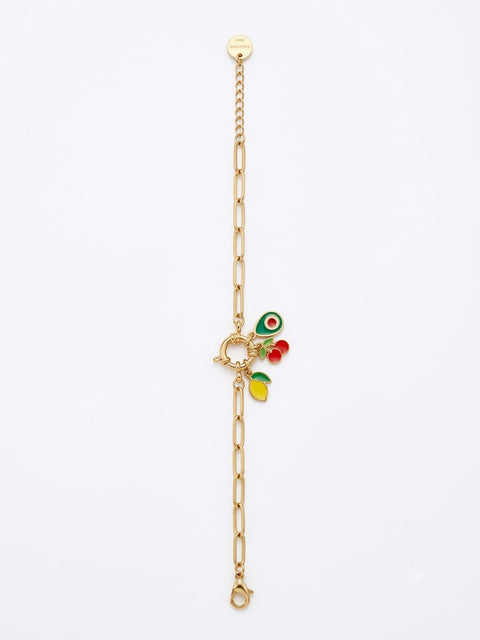Bracciale catena con Charms frutta gold