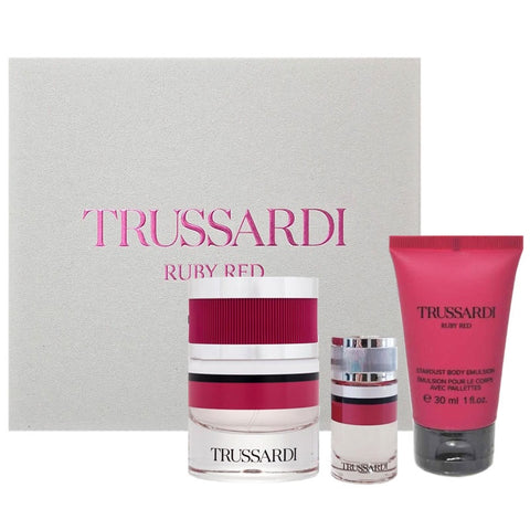 TRUSSARDI RUBY RED CONFECT 3PCS- 1edp 30ml + 1 edp 7ml + 1crema corpo 30ml